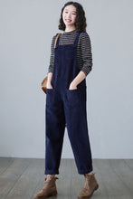 Load image into Gallery viewer, Women Plus Size Corduroy Overalls C2494#
