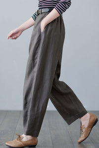 Loose Linen Pants Wide Leg Women C2495