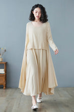 Load image into Gallery viewer, Women Spring Casual Asymmetrical Linen Dress C2728#CK2200222
