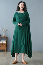 Load image into Gallery viewer, Plus Size Long Linen maxi Dres C2730
