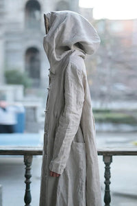 Oversized Hooded Dress Coat C2862