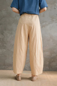 Women Casual Loose Linen Large Size Pants C2853