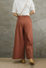 Load image into Gallery viewer, Casual Drastring Linen Wide Leg Pants c2859
