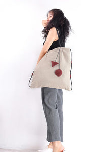 Contrasting color women's casual shoulder canvas bag  CYM022-190104
