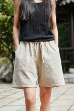 Load image into Gallery viewer, Women Summer Loose Cotton Linen Short Pants C2827
