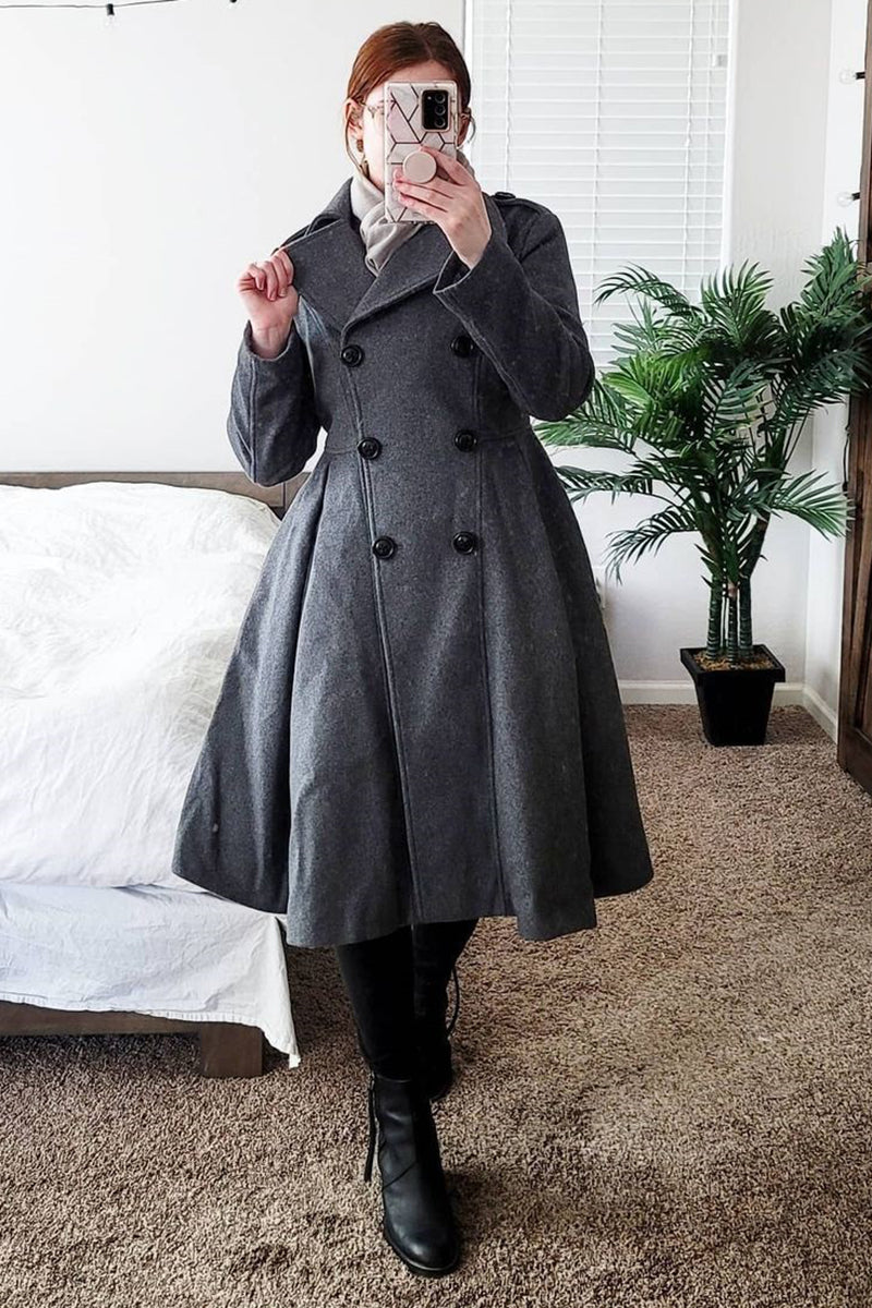 Double Breasted Princess Wool Coat C2780