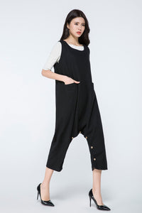 Women Harem Linen Jumpsuit C1074,Size XS/L #YY03425
