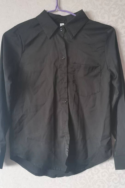 Black button down shirt c2919#CK