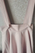 Load image into Gallery viewer, Pink Check Linen Apron Dress C2921#CK
