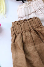 Load image into Gallery viewer, Brown High Waist Linen Shorts C2886
