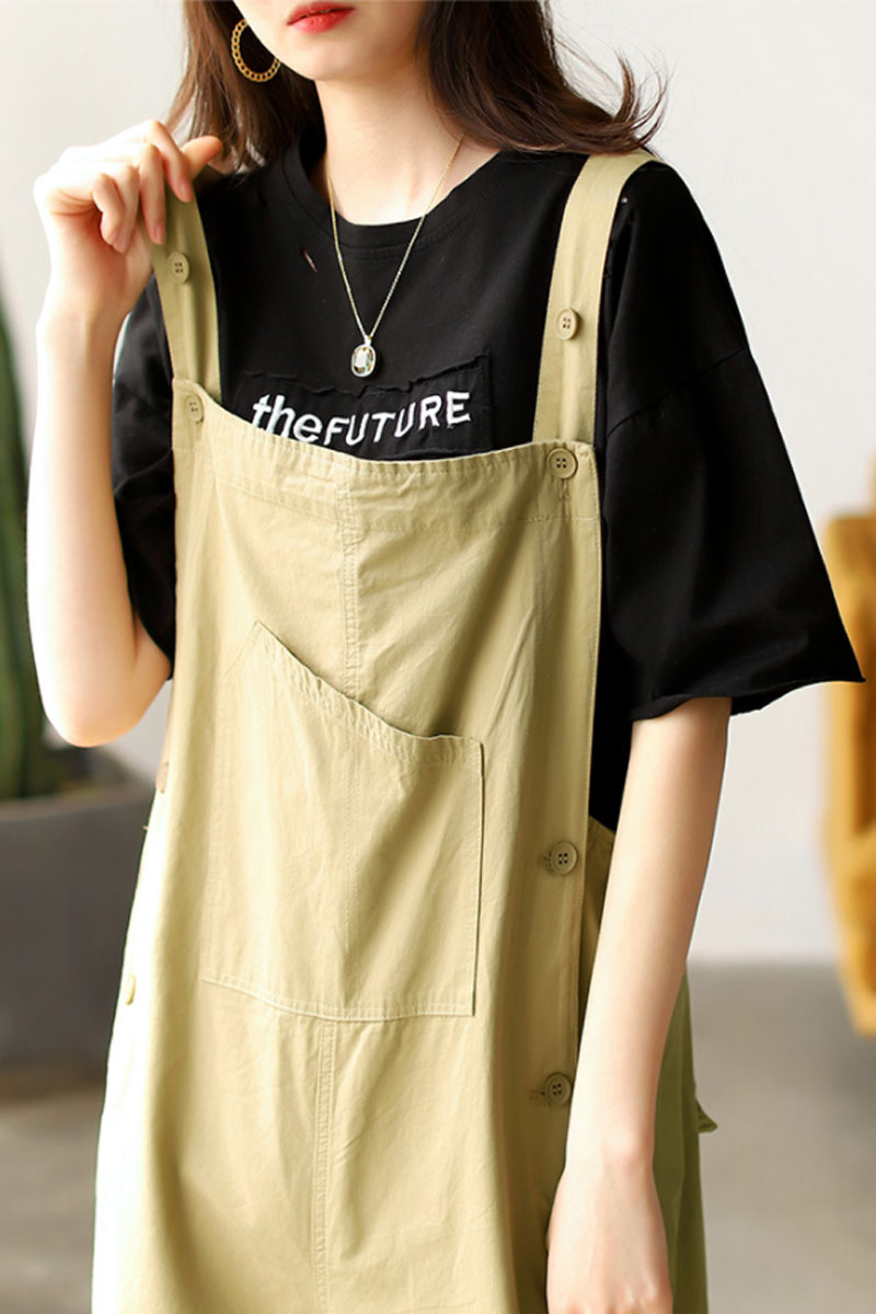 Casual Cotton Jumpsuits in Green C2381
