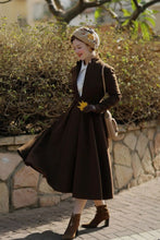 Load image into Gallery viewer, Long Wool Swing Coat Women C2658
