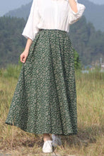 Load image into Gallery viewer, Print vintage high-waisted a-line skirt CYM035-190067
