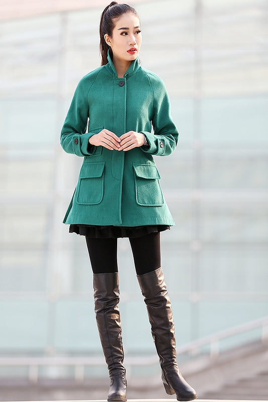 green coat