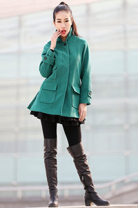 green women's coat