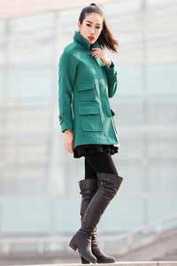 green winter coat
