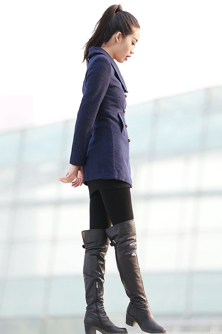 purple winter coat