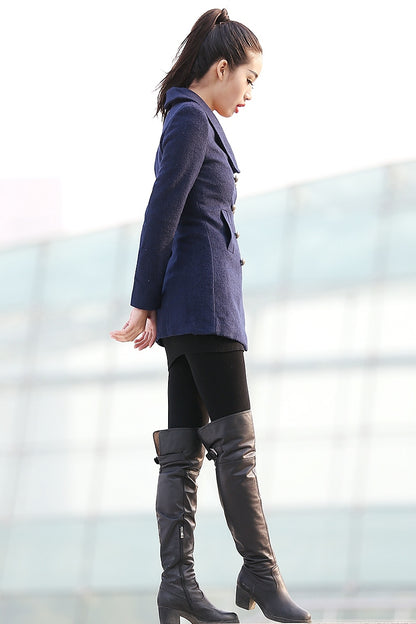 purple winter coat
