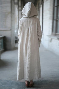 Oversized Hooded Dress Coat C2862