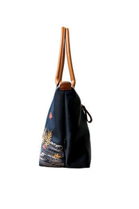 Single-shoulder hand-embroidered artistic nylon bag for youth women 001-35