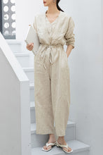 Load image into Gallery viewer, Women&#39;s Casual Linen Jumpsuit C3195
