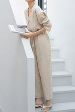 Load image into Gallery viewer, Women&#39;s Casual Linen Jumpsuit C3195
