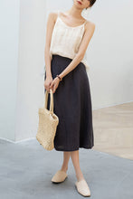 Load image into Gallery viewer, Women&#39;s High Waist Linen Skirt C3201
