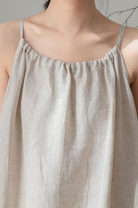 Women's Sleeveless Maxi Linen Dress C3203