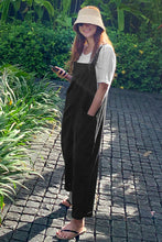 Load image into Gallery viewer, Loose Linen Jumpsuits in Black C2383
