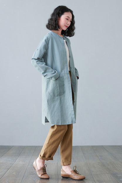 Long Sleeve Button Down Causal Jacket C2653