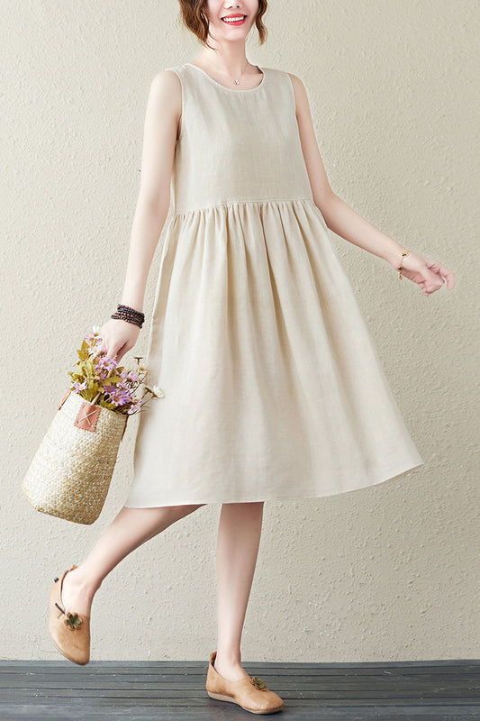 Summer Women Casual Sleeveless Long Dress C2838