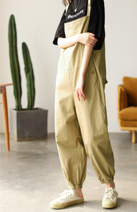 Casual Cotton Jumpsuits in Green C2381