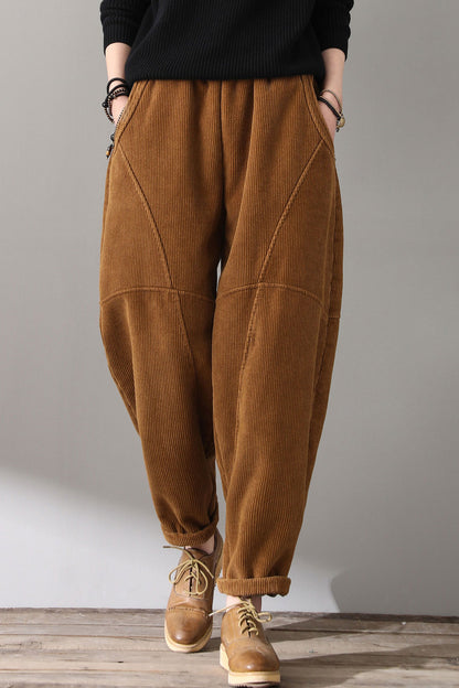 Retro Loose warm Corduroy Pants C1812