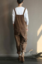 Load image into Gallery viewer, Vintage inspired Women Corduroy Loose Overall
