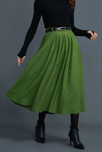 Load image into Gallery viewer, Wool pleated wool maxi skirt C1659
