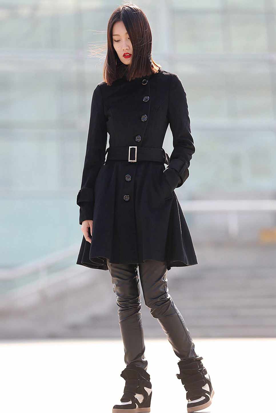 Single breasted wool jacket for winter C797#