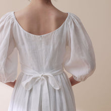 Load image into Gallery viewer, White linen party dress C1775
