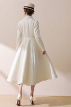 Load image into Gallery viewer, White Wedding Maxi Wool Coat C1779#

