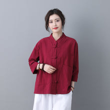 Load image into Gallery viewer, Spring Loose fit Linen Shirt C185101
