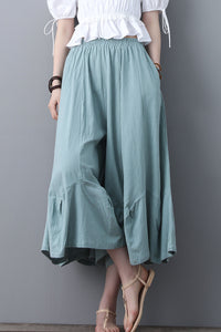 Green Women Skirt Pants C1856