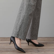 Load image into Gallery viewer, Gray Linen Pants, High Waist Long Pants C2551
