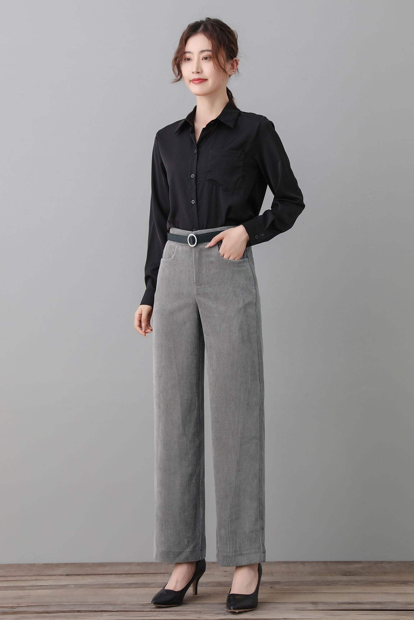 Women's Long Slacks Corduroy Pants C2552