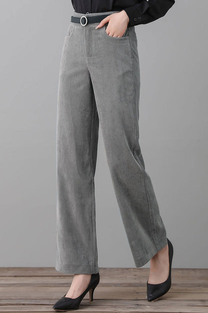 Women's Long Slacks Corduroy Pants C2552