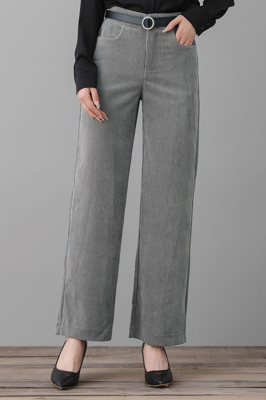 Women's Long Slacks Corduroy Pants C2552