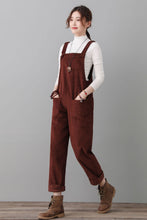 Load image into Gallery viewer, Corduroy Overalls Women Pants C2553
