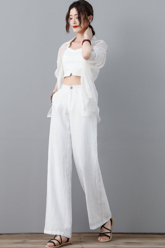 Summer spring Linen Pants women C2301