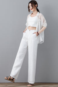 Summer spring Linen Pants women C2301