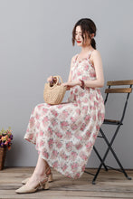 Load image into Gallery viewer, Summer Swing Floral  Midi Sun Dress For Women C232001
