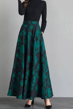 Load image into Gallery viewer, Newest High Waist Floral Print Warm Winter Maxi Skirt C2488
