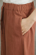 Load image into Gallery viewer, Casual Drastring Linen Wide Leg Pants c2859
